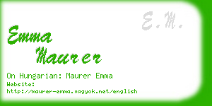 emma maurer business card